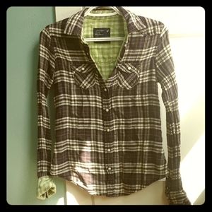 American Eagle Lightweight Plaid Shirt